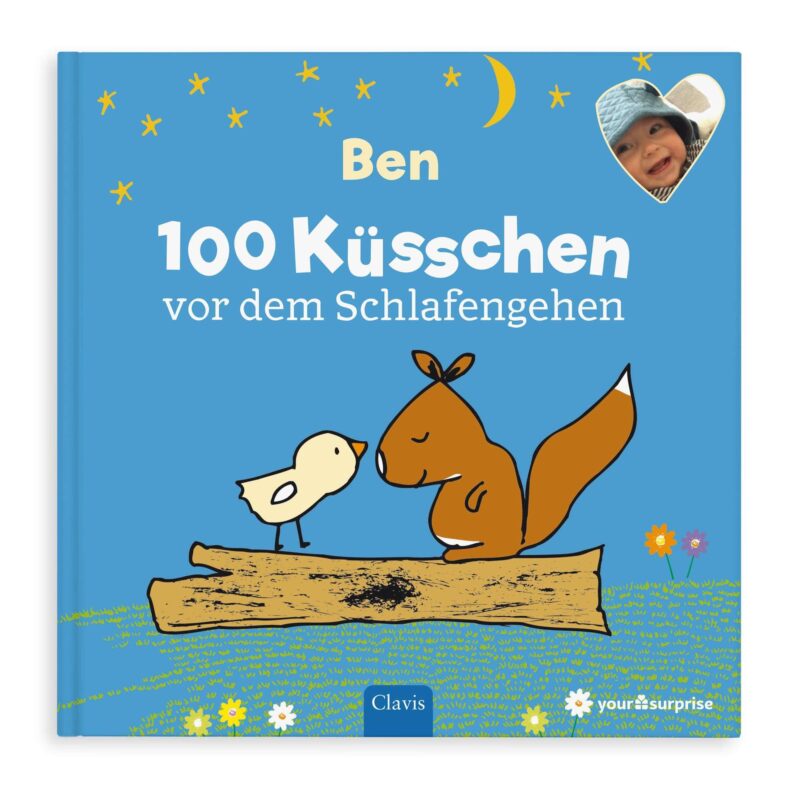 Personalisiertes Kinderbuch - 100 Küsschen vor dem Schlafengehen - Hardcover