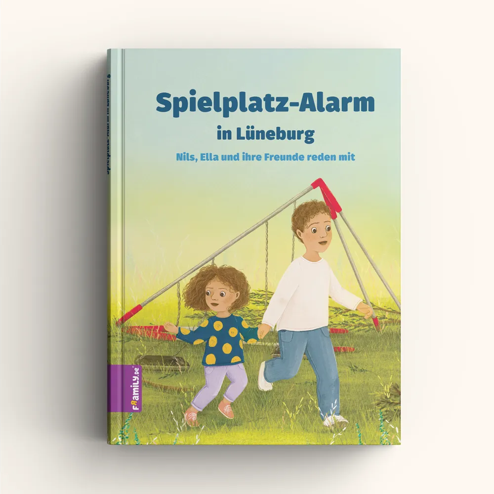 Spielplatz-Alarm in deiner Gemeinde – personalisiertes Kinderbuch | Framily